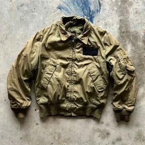 Vintage Military Tanker Bomber Jacket Size Large